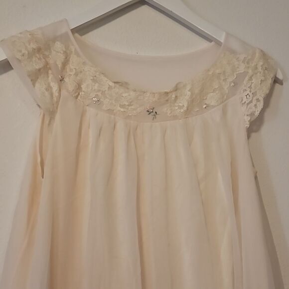 SHADOW LINE SLEEPWEAR   WHITE  Gown  S - Picture 4 of 8